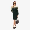 Vestido de piqué de corte ajustado para mujer, fabricado en Francia