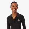 Vestido de polo de corte ajustado con insignia bordada