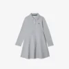 Vestido de polo de manga larga elástico de piqué para niño