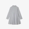 Vestido de polo de manga larga elástico de piqué para niño