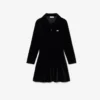 Vestido de polo de terciopelo elástico brillante para niña