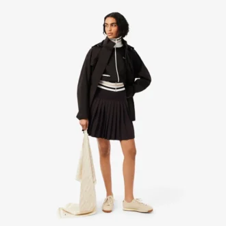 Vestido de polo plisado de piqué elástico