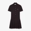 Vestido de polo plisado de piqué elástico