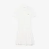 Vestido de polo plisado de piqué elástico