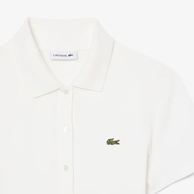 Vestido de polo plisado de piqué elástico