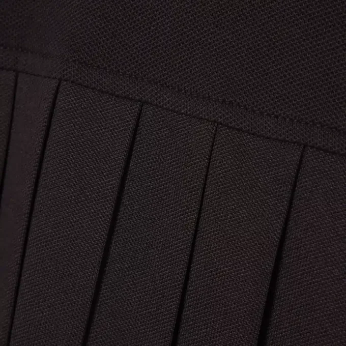 Vestido de polo plisado de piqué elástico
