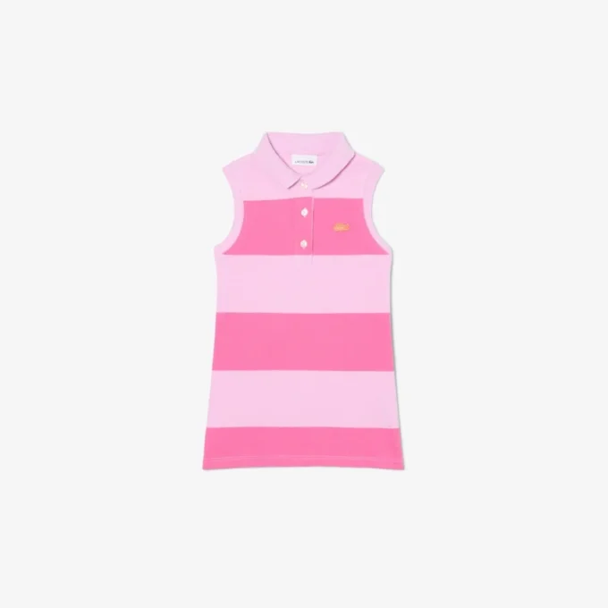 Vestido de polo sin mangas a rayas de Petit Piqué