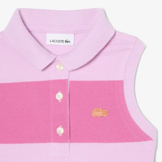 Vestido de polo sin mangas a rayas de Petit Piqué