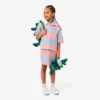 Vestido de polo sin mangas a rayas de piqué petit