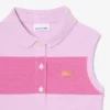 Vestido de polo sin mangas a rayas de piqué petit