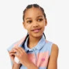 Vestido de polo sin mangas a rayas de piqué petit