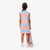 Vestido de polo sin mangas a rayas de piqué petit