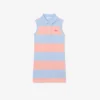 Vestido de polo sin mangas a rayas de piqué petit