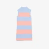 Vestido de polo sin mangas a rayas de piqué petit