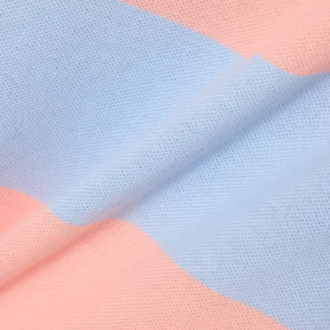 Vestido de polo sin mangas a rayas de piqué petit
