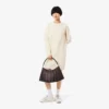 Vestido de punto de lana con efecto patchwork para mujer