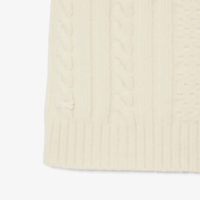 Vestido de punto de lana con efecto patchwork para mujer
