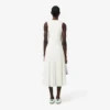 Vestido largo sin mangas con pliegues