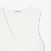 Vestido largo sin mangas con pliegues