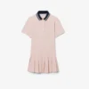 Vestido polo con falda plisada de piqué