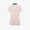 Vestido polo con falda plisada de piqué