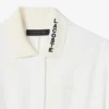 Vestido polo con pliegues y detalles bordados de la pasarela