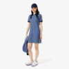Vestido polo de corte entallado con monograma para mujer