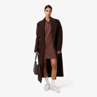 Vestido polo de corte entallado con monograma para mujer