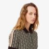 Vestido polo de corte entallado con monograma para mujer