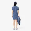Vestido polo de corte entallado con monograma para mujer