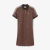 Vestido polo de corte entallado con monograma para mujer