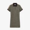Vestido polo de corte entallado con monograma para mujer