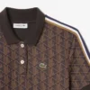 Vestido polo de corte entallado con monograma para mujer