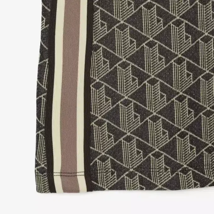 Vestido polo de corte entallado con monograma para mujer