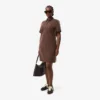 Vestido polo de corte entallado con monograma para mujer