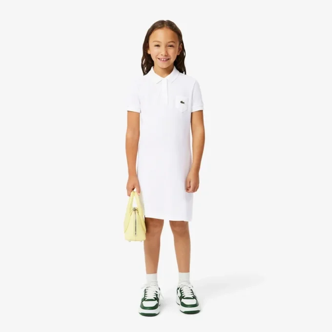 Vestido polo de piqué para niña
