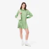 Vestido polo de satén plisado