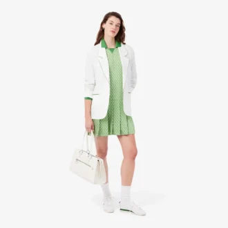 Vestido polo de satén plisado