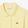 Vestido polo largo de algodón acanalado para mujer