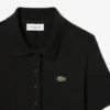 Vestido polo largo de algodón acanalado para mujer