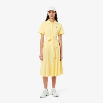 Vestido polo mini acampanado de mujer