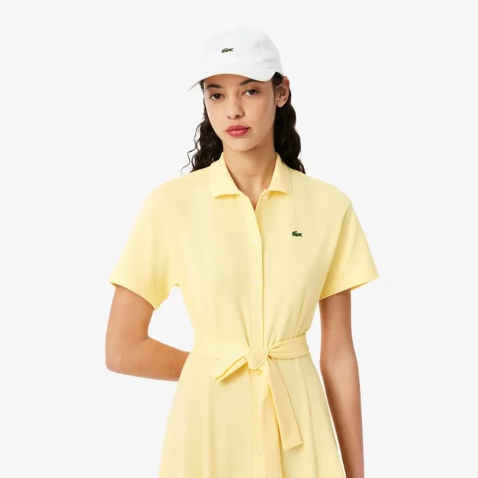 Vestido polo mini acampanado de mujer