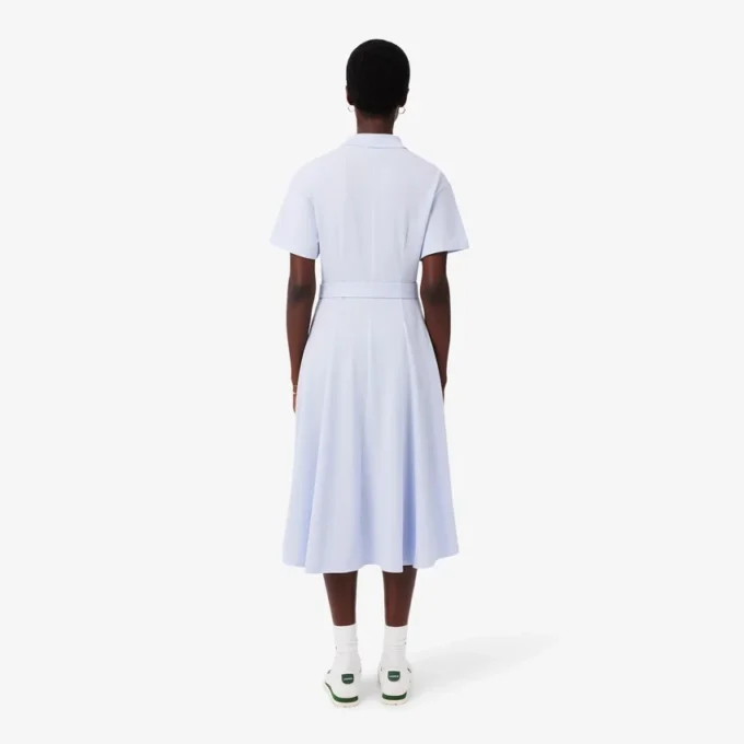 Vestido polo mini acampanado de mujer