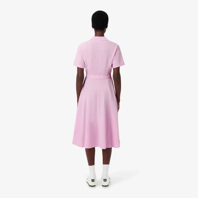 Vestido polo mini acampanado de mujer