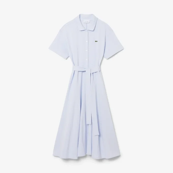 Vestido polo mini acampanado de mujer