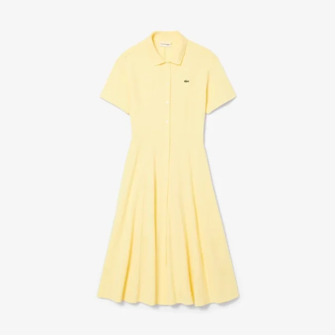 Vestido polo mini acampanado de mujer