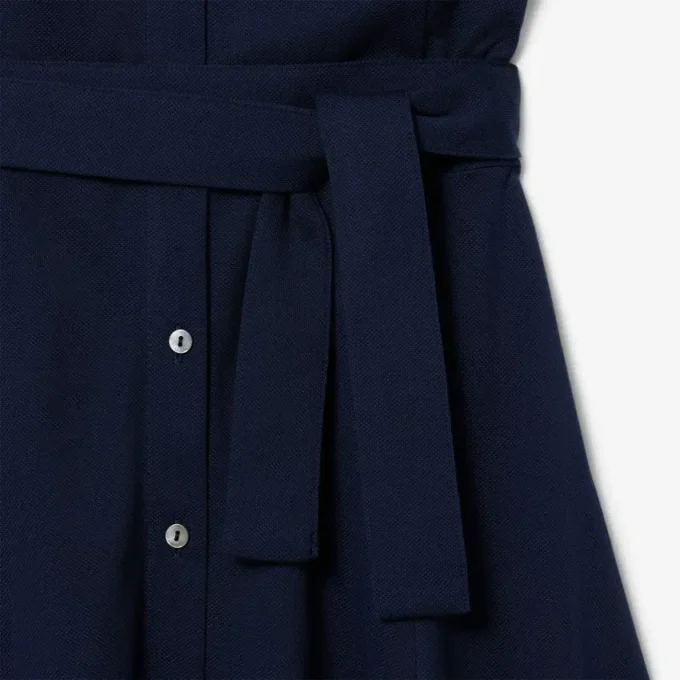 Vestido polo mini acampanado de mujer