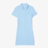 Vestido polo mini de piqué elástico de corte ajustado para mujer