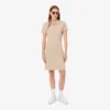 Vestido polo mini de piqué elástico de corte ajustado para mujer
