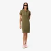 Vestido polo mini de piqué elástico de corte ajustado para mujer